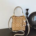Fashionable style, elegant and luxurious handbag in the shape of a bucket, versatile and suitable for all occasions, single-shou
