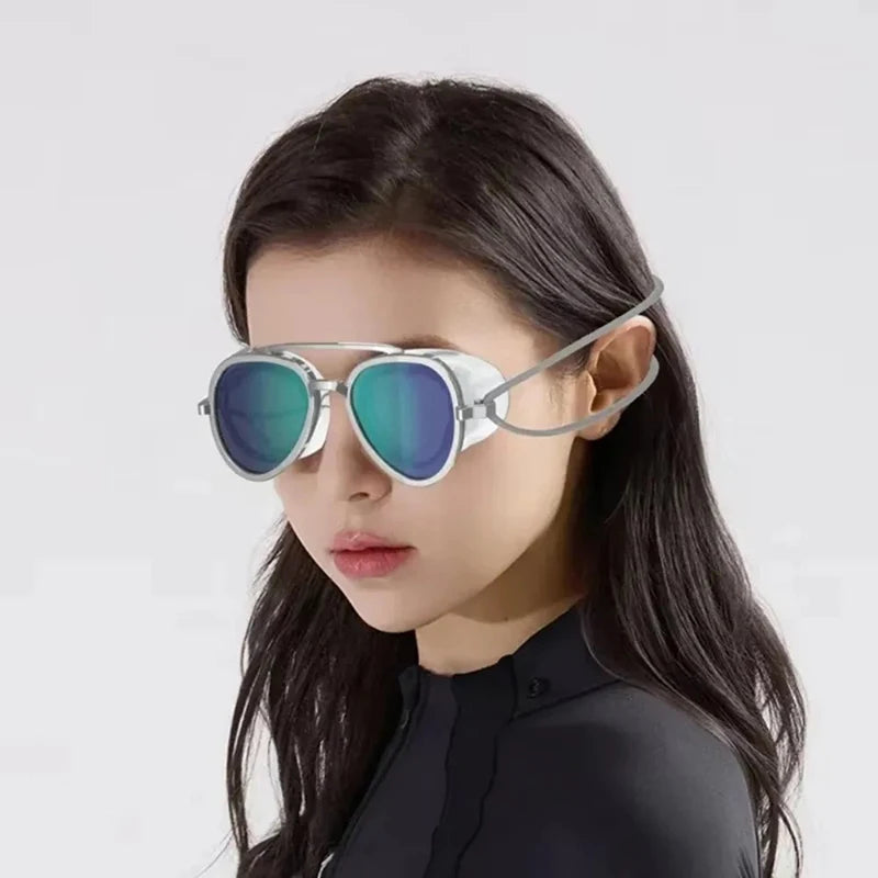 Fashionable Sun Protection Glasses Men's and Women's Outdoor Travel Adjustable Drawstring Full Angle Silicone Surfing Glasses