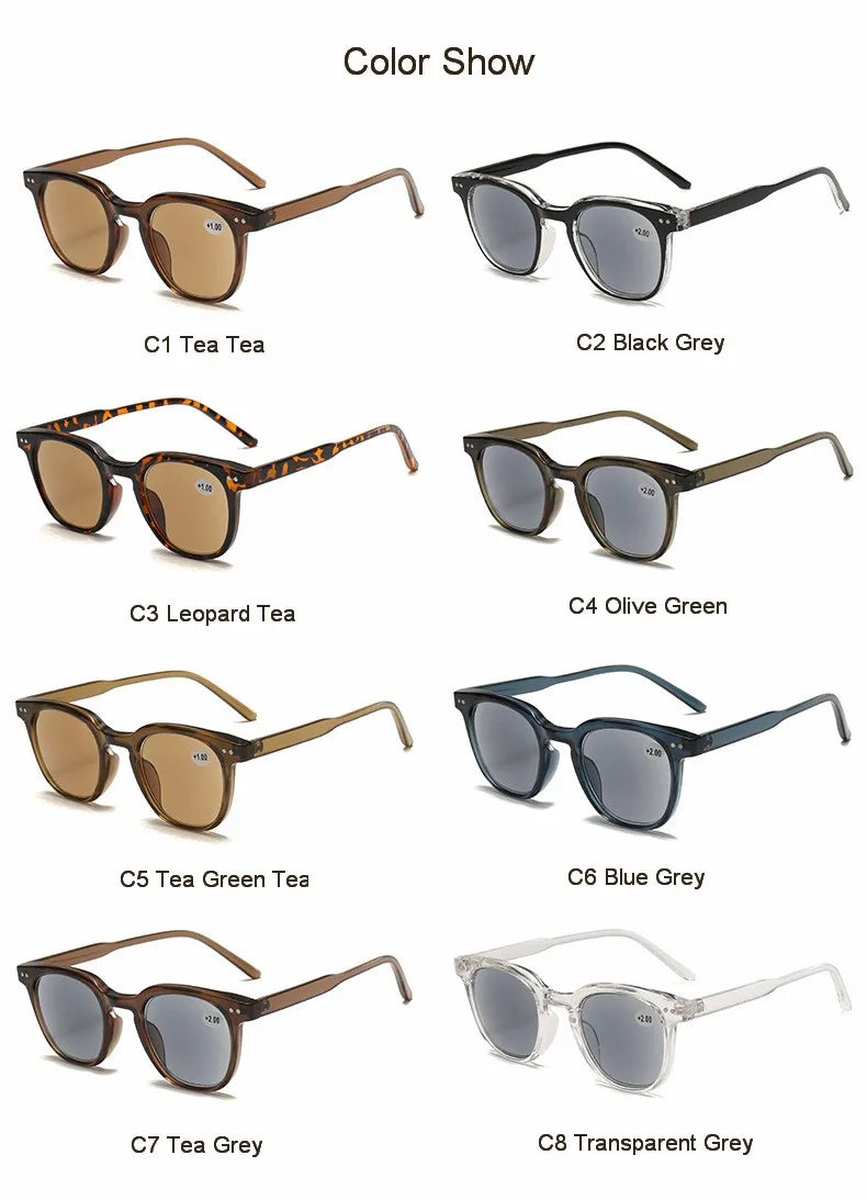 2025 Reading Sun Glasses For Women Men Classic Frame Outdoors Sunglasses Readers Presbyopia Eyeglasses +1.0~+4.0