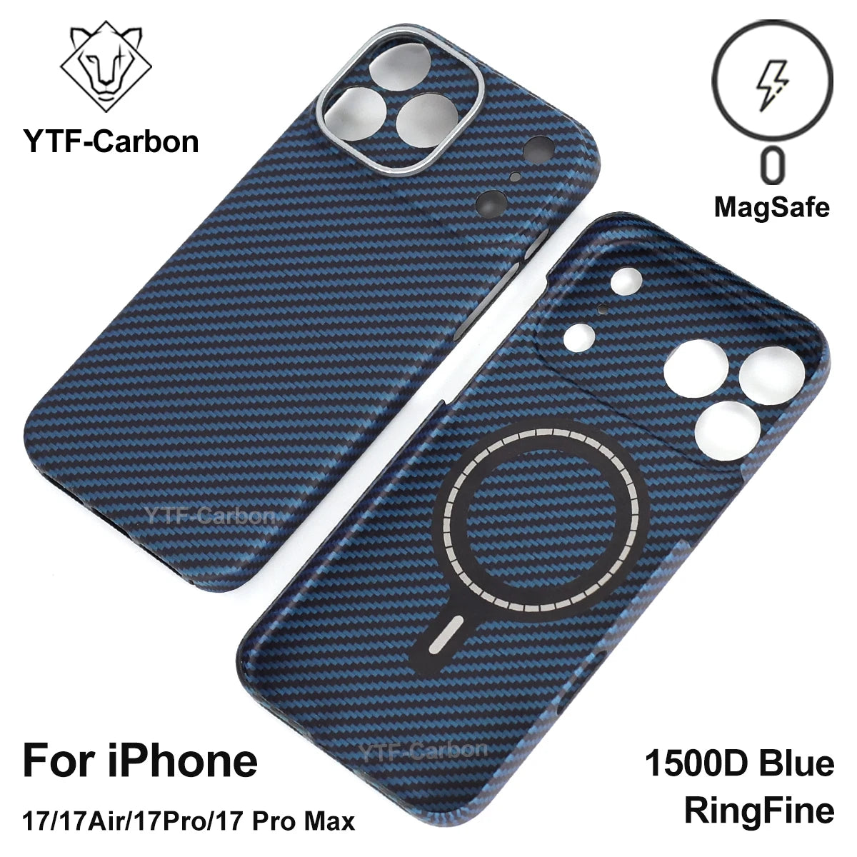 YTF Fiber for iPhone 17 17 Pro Max Mobile Phone Case Ultra-Thin Kevlar Aramid Phone Case Magnetic iPhone 17Pro 17 Air Phone Case