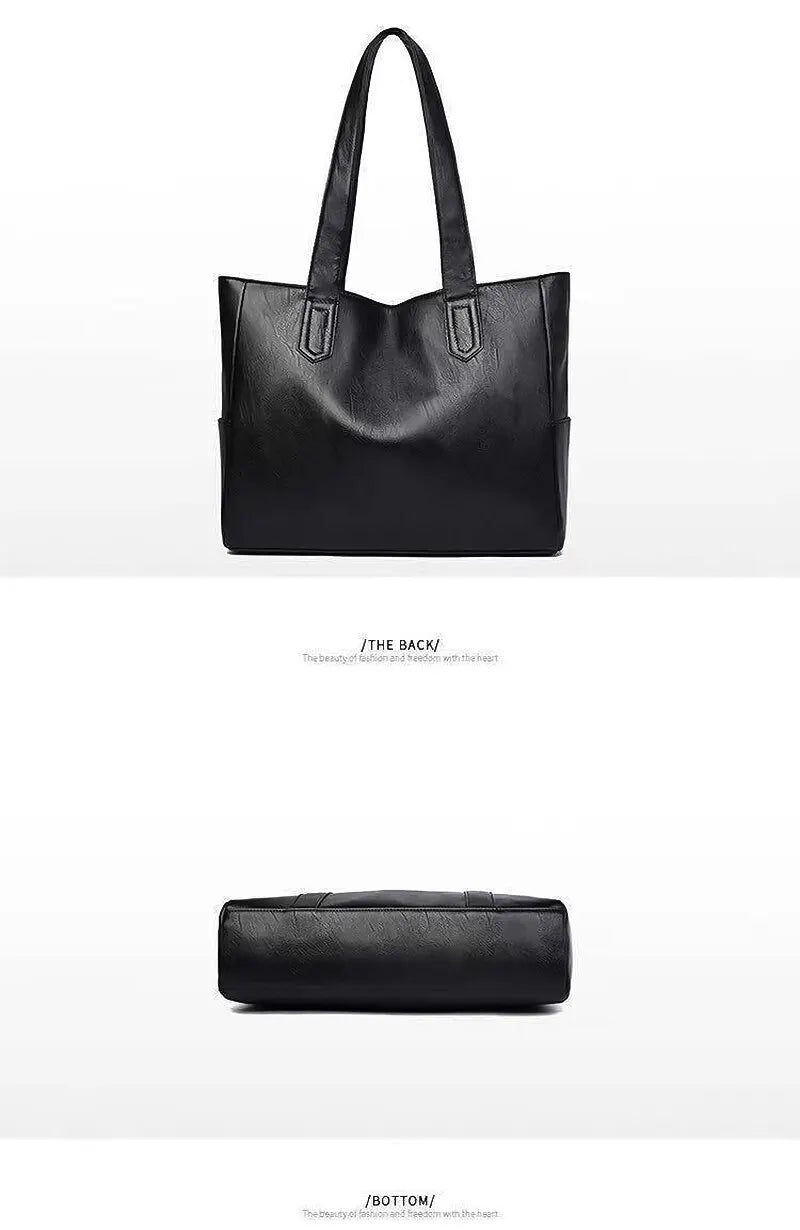 Vintage Ladies Bag Large Capacity Handbag , Vintage Plain Shoulder Bag , Ladies Commuter Casual Handbag