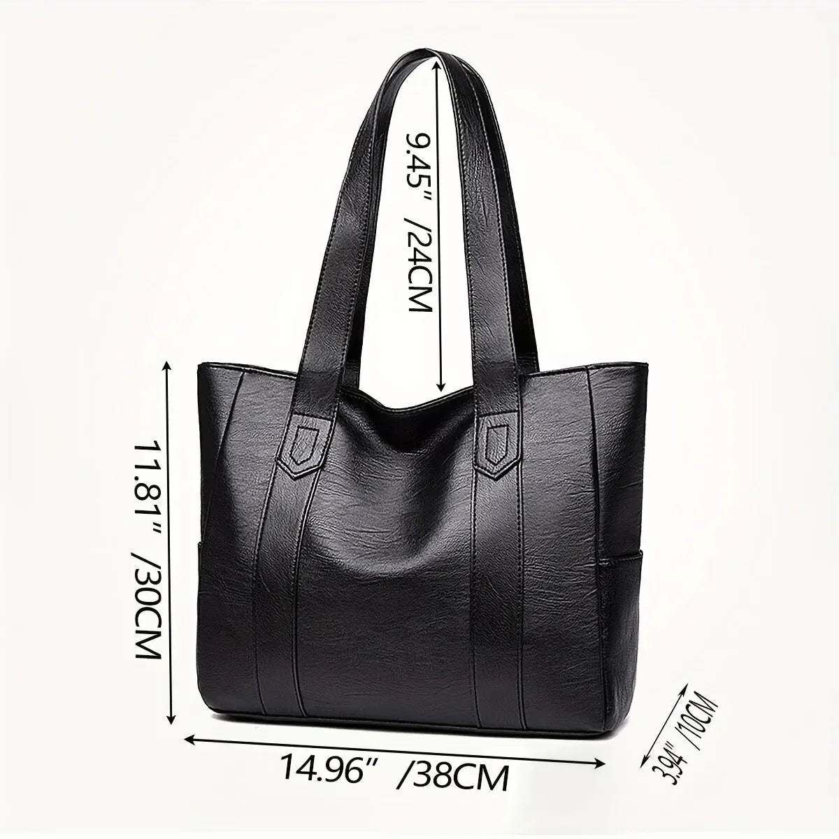 Vintage Ladies Bag Large Capacity Handbag , Vintage Plain Shoulder Bag , Ladies Commuter Casual Handbag