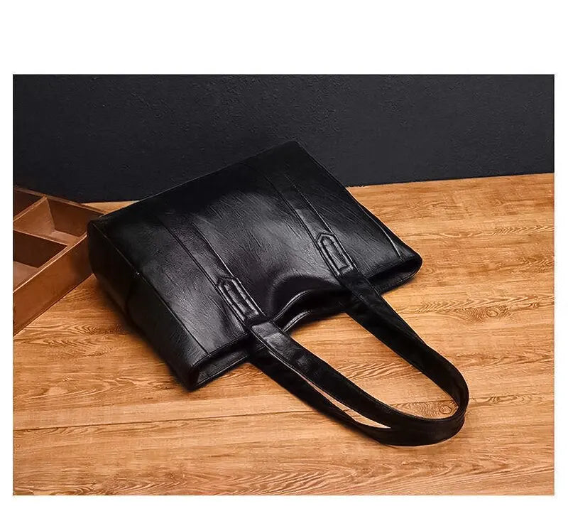 Vintage Ladies Bag Large Capacity Handbag , Vintage Plain Shoulder Bag , Ladies Commuter Casual Handbag