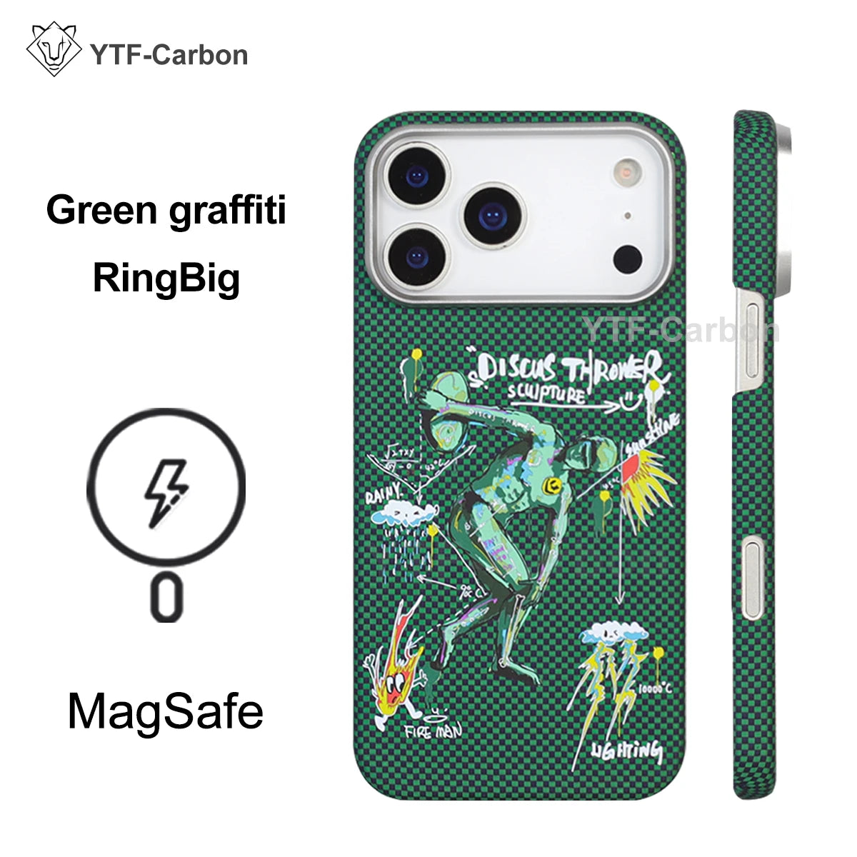 YTF Fiber for iPhone 17 17 Pro Max Mobile Phone Case Ultra-Thin Kevlar Aramid Phone Case Magnetic iPhone 17Pro 17 Air Phone Case