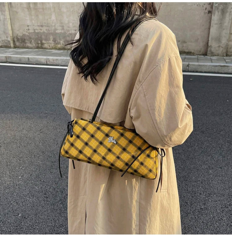 New Retro American Style Crossbody Bag Women's Handbag Fashionable Handheld Bag Casual Single Shoulder Bag Simple Style Handbag