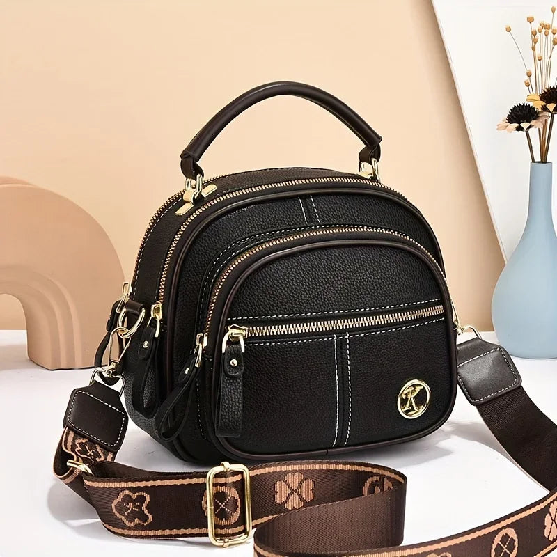 Women's PU Leather Flap Shoulder Bag — Versatile Luxury Handbag