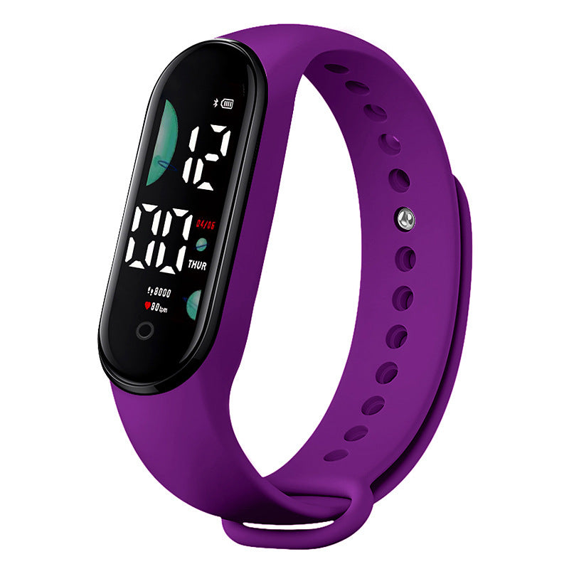 Sports Watch Electronic LED Digital Wristwatch for Women  Fashion Casual Simple Silicone Touch Waterproof Bracelet Clock