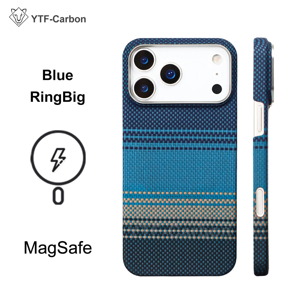 YTF Fiber for iPhone 17 17 Pro Max Mobile Phone Case Ultra-Thin Kevlar Aramid Phone Case Magnetic iPhone 17Pro 17 Air Phone Case