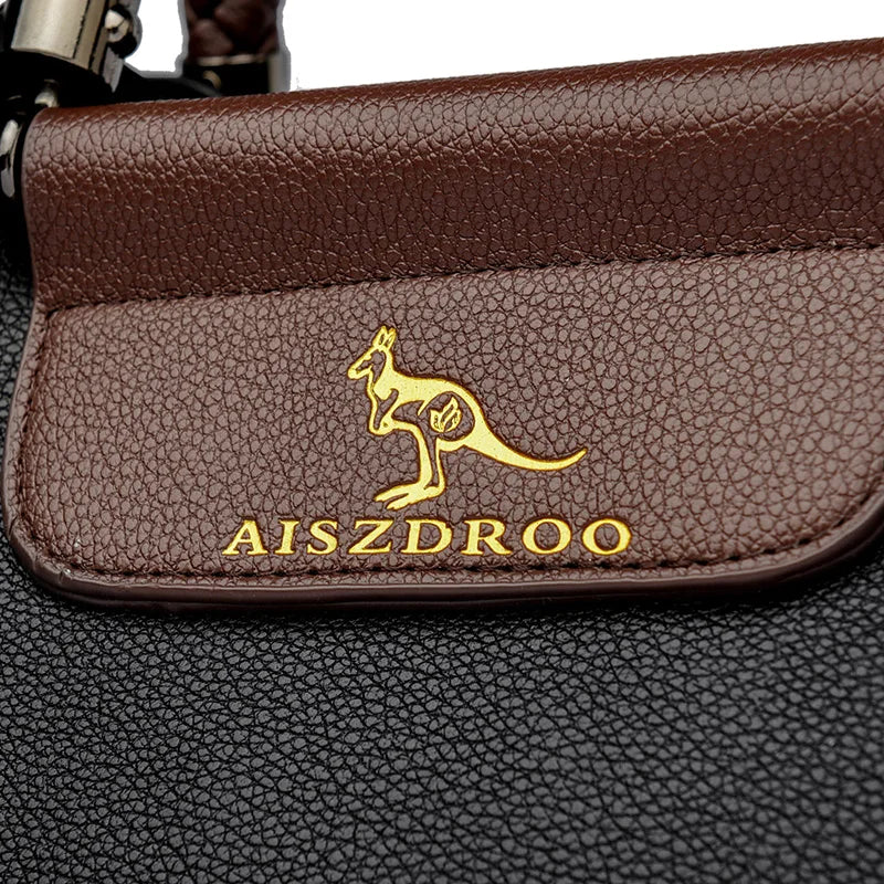 Elegant Women's Genuine Leather Handbag — Stylish Pattern & Spacious Interior