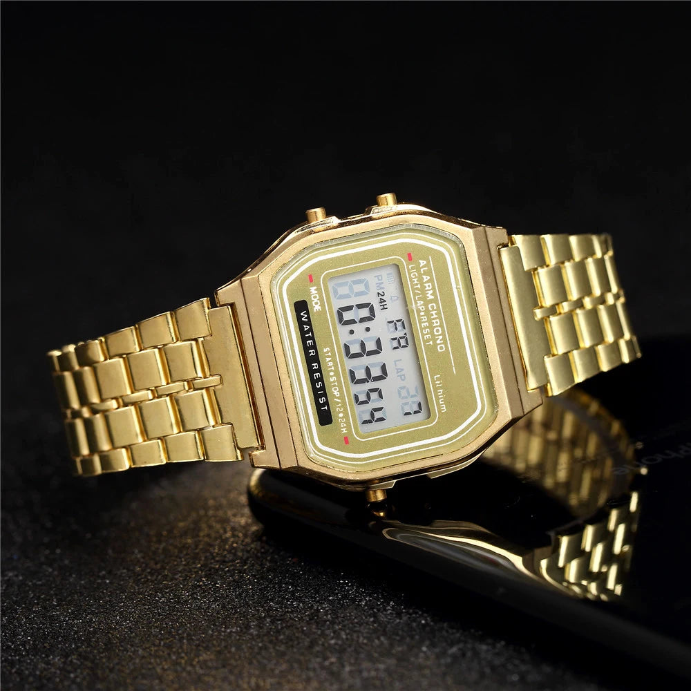 2025 Digital Watches For Men Sports Waterproof Bracelet Clock Gold Electronice LED Wristwatch Women Casual Montre Homme Relogio