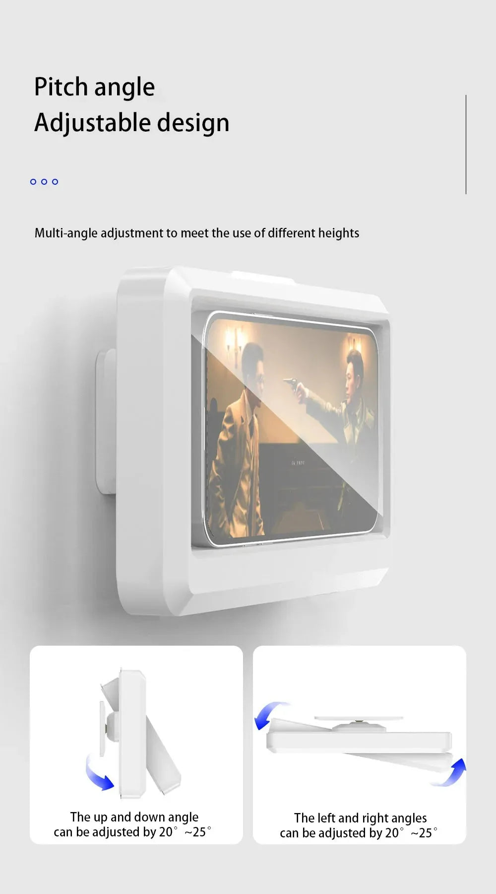 Fixed Waterproof and Anti-fog Mobile Phone Case Self-adhesive for Bathroom Shower Phone Holder Waterproof Touched Shower Phone