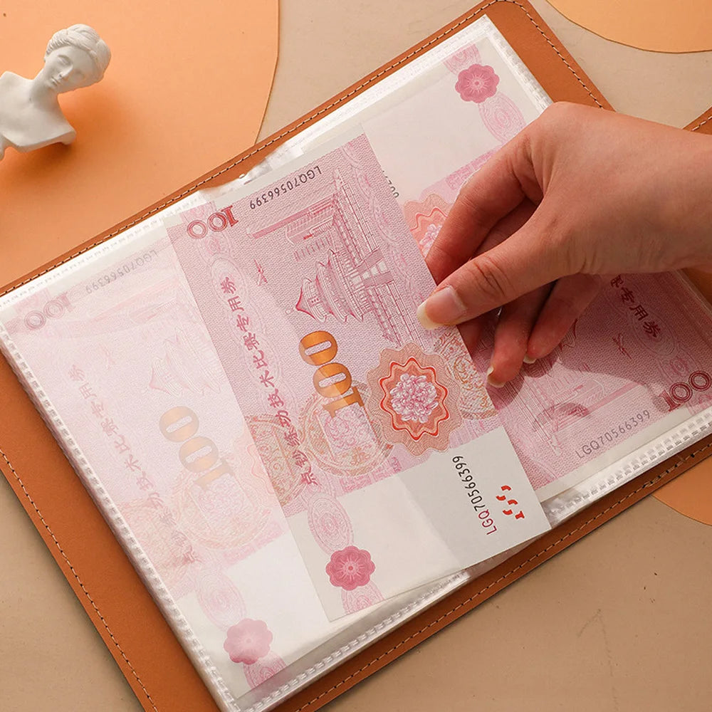 A large capacity cash wallet for managing finances, used for storing cash and banknotes