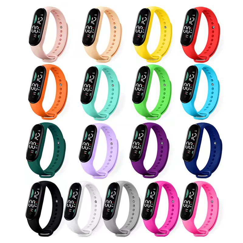 Sports Watch Electronic LED Digital Wristwatch for Women  Fashion Casual Simple Silicone Touch Waterproof Bracelet Clock