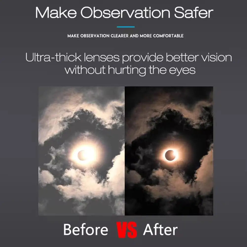 Solar Eclipse Glasses Safety Sun Viewing Paper Glasses Eye Protection UV Resistant Sun Observation Sunglasses For Direct Sun