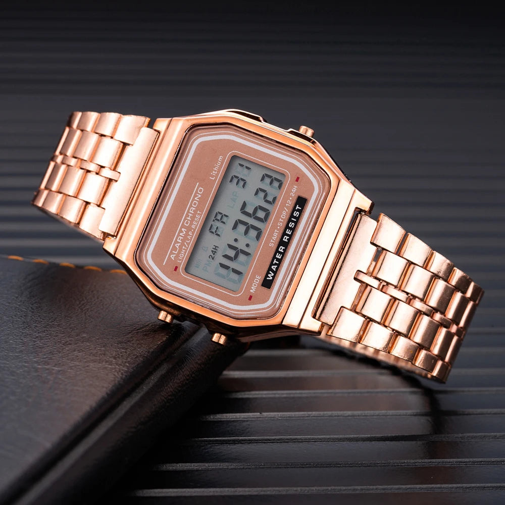 2025 Digital Watches For Men Sports Waterproof Bracelet Clock Gold Electronice LED Wristwatch Women Casual Montre Homme Relogio