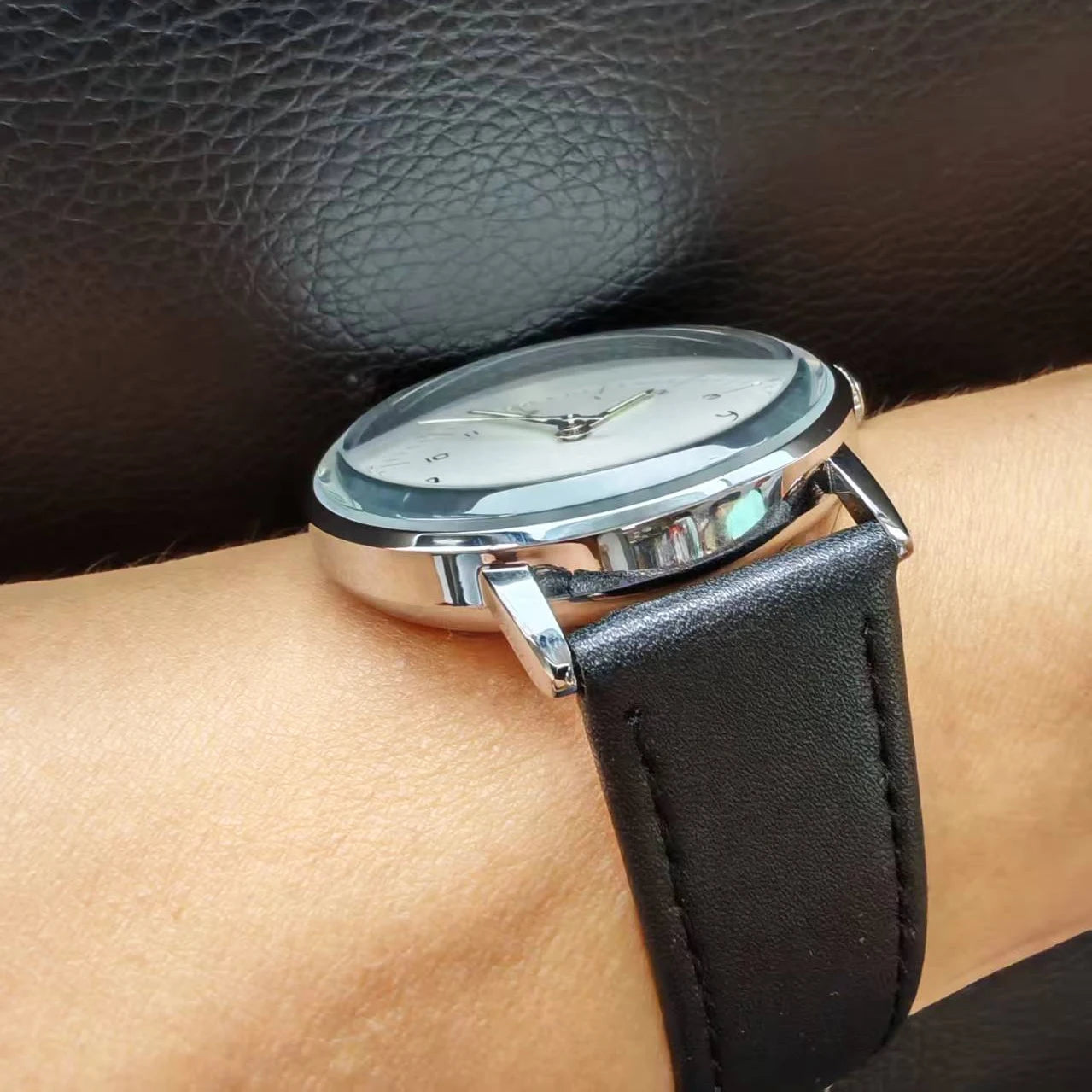Minimalist Mechanical Wristwatch Watch Unisex Automatic Movement Vintage Hat Glass Timepieces Branded Design