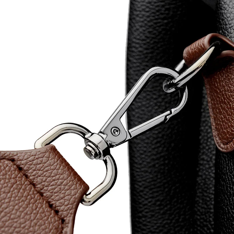 Elegant Women's Genuine Leather Handbag — Stylish Pattern & Spacious Interior