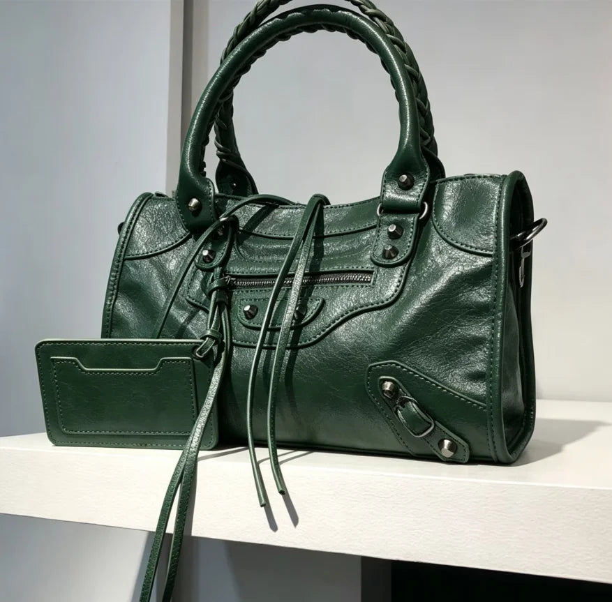 Handbags For Women 2026 New High Capacity Shoulder Bags Motorcycle Lady Travel Bag Luxury Brand Hobos Bags Cross-body Handbags