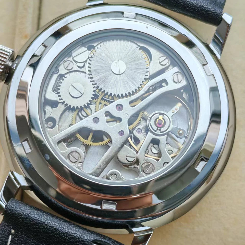 Minimalist Mechanical Wristwatch Watch Unisex Automatic Movement Vintage Hat Glass Timepieces Branded Design