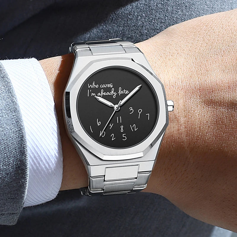 Fashion Luxurious Exquisite Elegant Men's Watch Classic Business Casual Arabic Digital Steel Strip Waterproof Noctilucent Watch