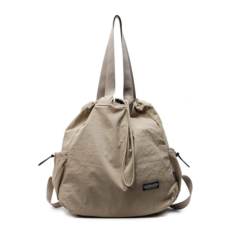 Handbag, solid color, minimalist style, large capacity, portable women's bag, minimalist style multifunctional backpack.