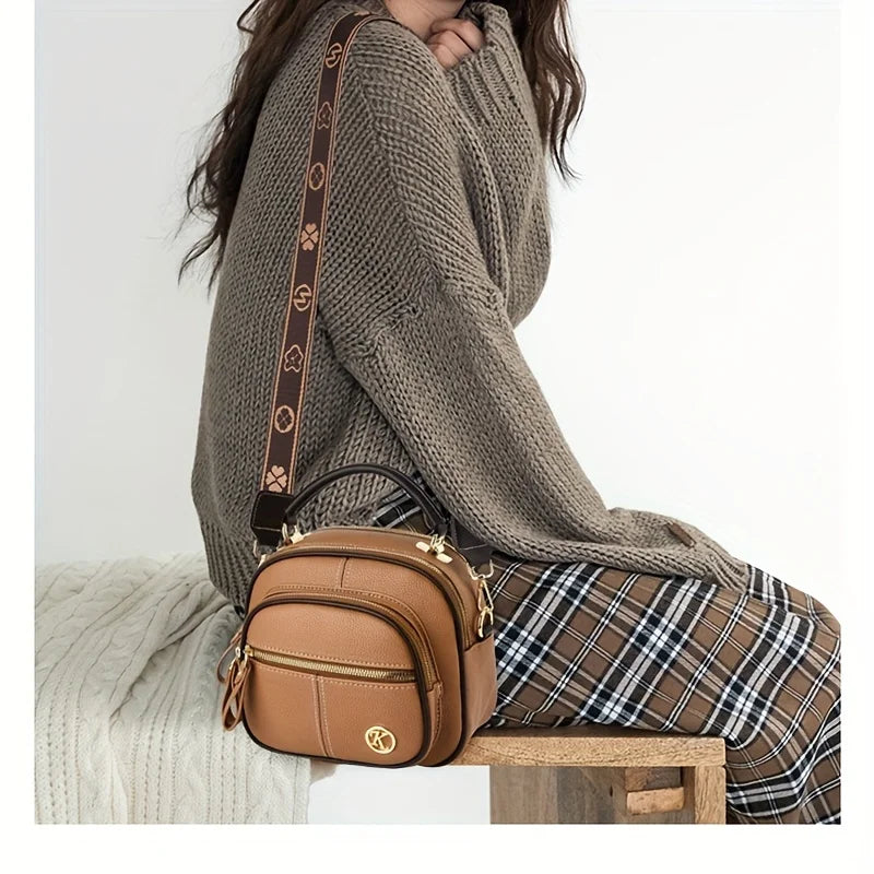 Women's PU Leather Flap Shoulder Bag — Versatile Luxury Handbag