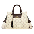 Elegant Women's Genuine Leather Handbag — Stylish Pattern & Spacious Interior