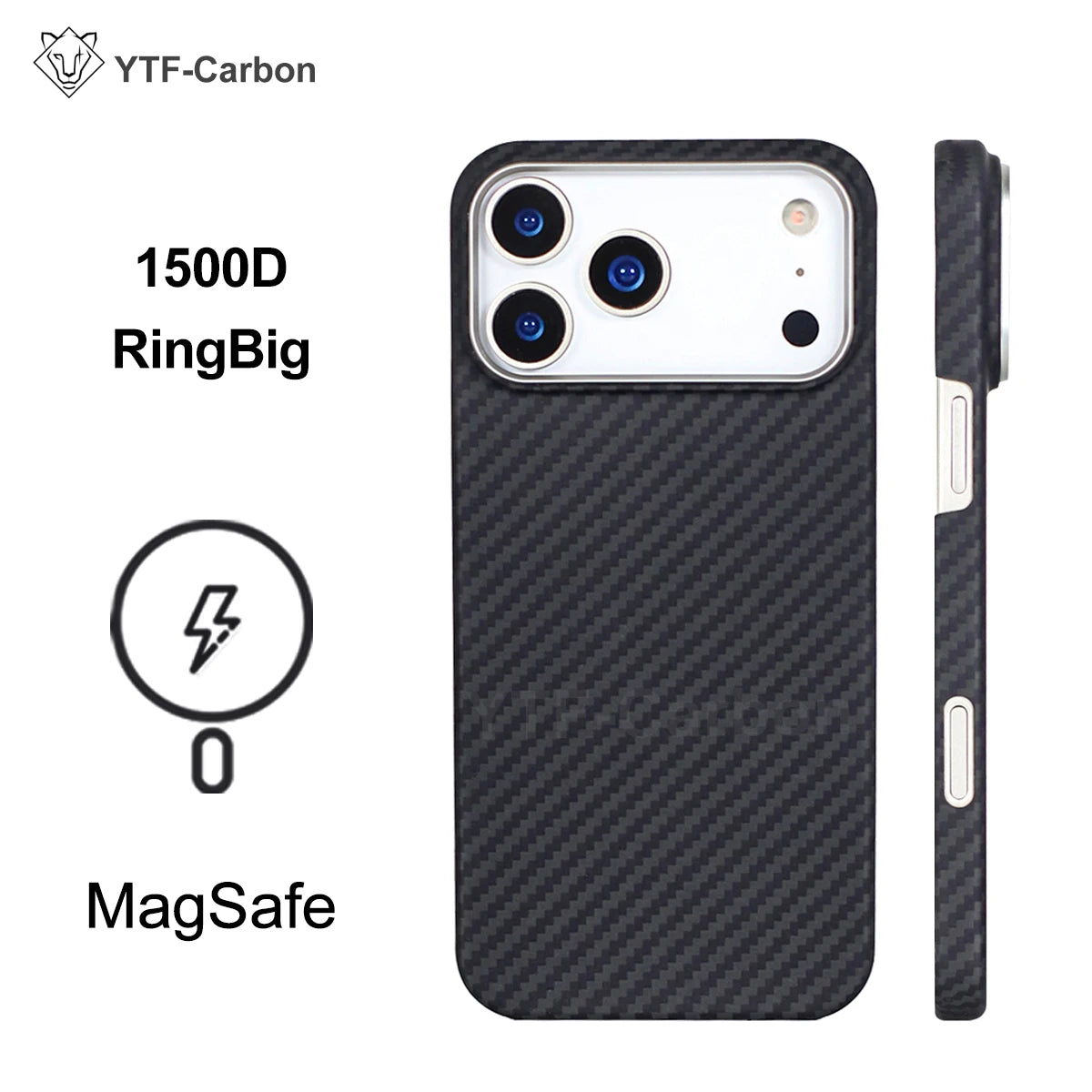 YTF Fiber for iPhone 17 17 Pro Max Mobile Phone Case Ultra-Thin Kevlar Aramid Phone Case Magnetic iPhone 17Pro 17 Air Phone Case