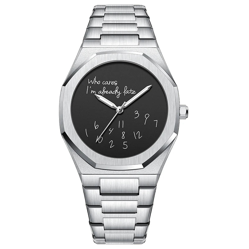 Fashion Luxurious Exquisite Elegant Men's Watch Classic Business Casual Arabic Digital Steel Strip Waterproof Noctilucent Watch