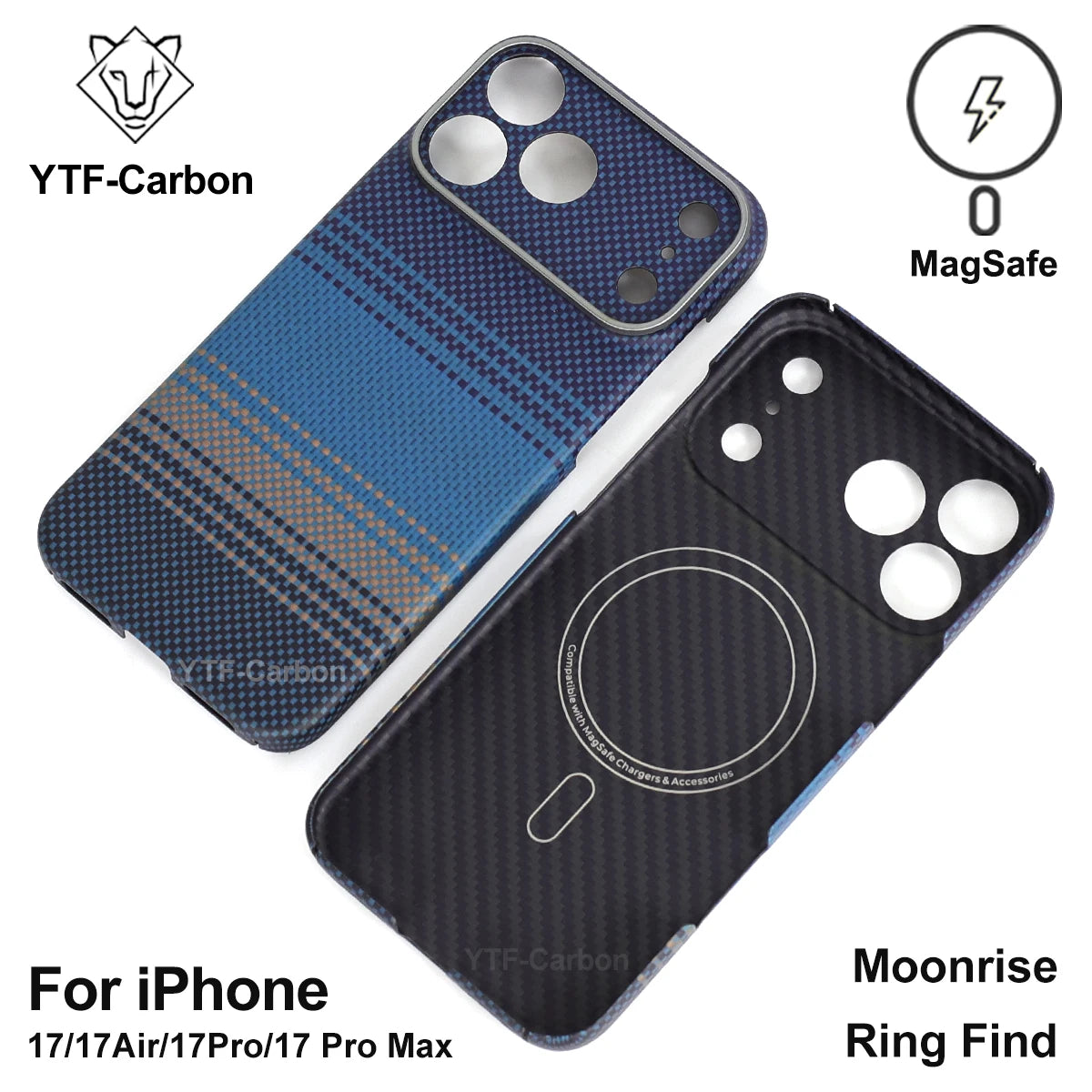 YTF Fiber for iPhone 17 17 Pro Max Mobile Phone Case Ultra-Thin Kevlar Aramid Phone Case Magnetic iPhone 17Pro 17 Air Phone Case