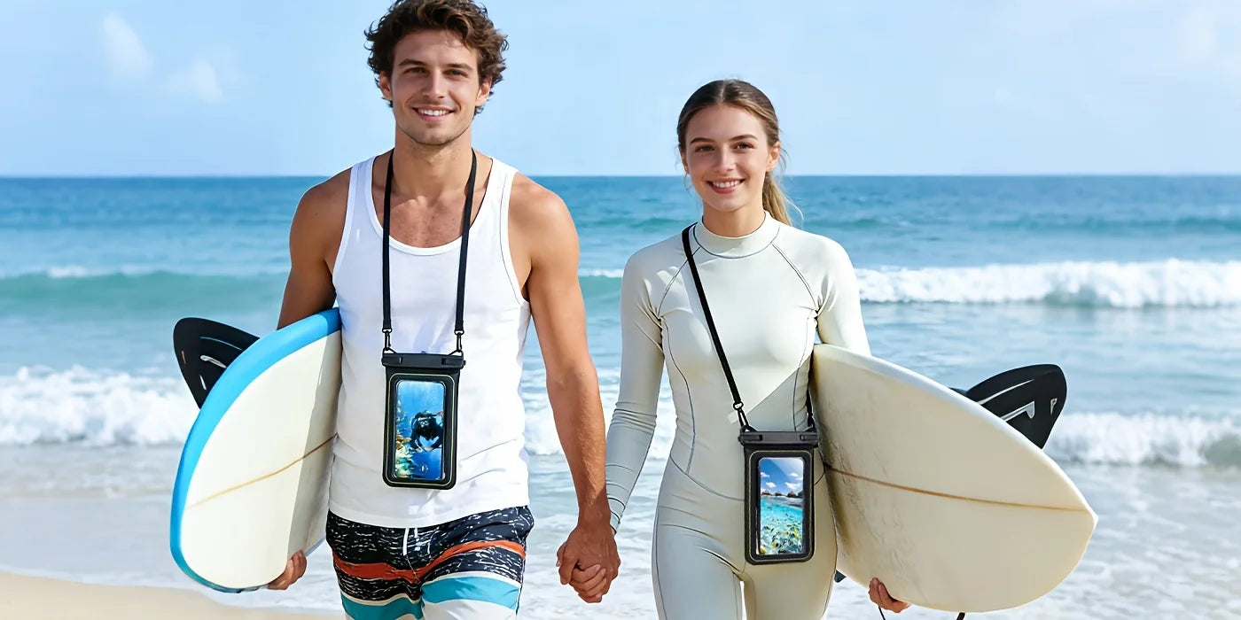 Phone Waterproof Bag - Phone Case with Tether, Essential for Beach, Swimming, Skiing, Drifting, and Surfing