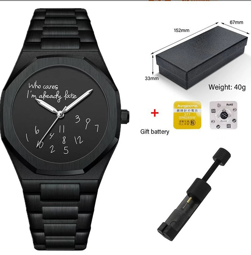 Fashion Luxurious Exquisite Elegant Men's Watch Classic Business Casual Arabic Digital Steel Strip Waterproof Noctilucent Watch
