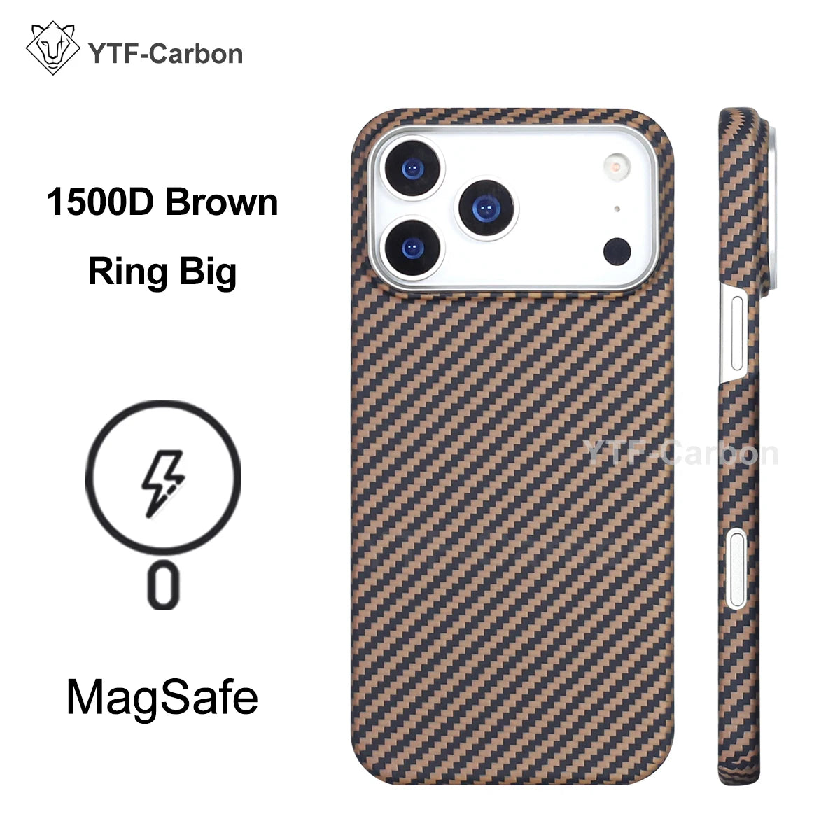 YTF Fiber for iPhone 17 17 Pro Max Mobile Phone Case Ultra-Thin Kevlar Aramid Phone Case Magnetic iPhone 17Pro 17 Air Phone Case