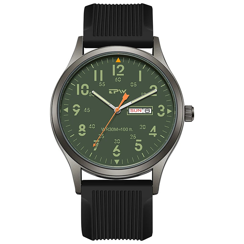 2026 TPW Field Watch Easy Reading Fabric Strap 24 Hours Display Quartz Movement