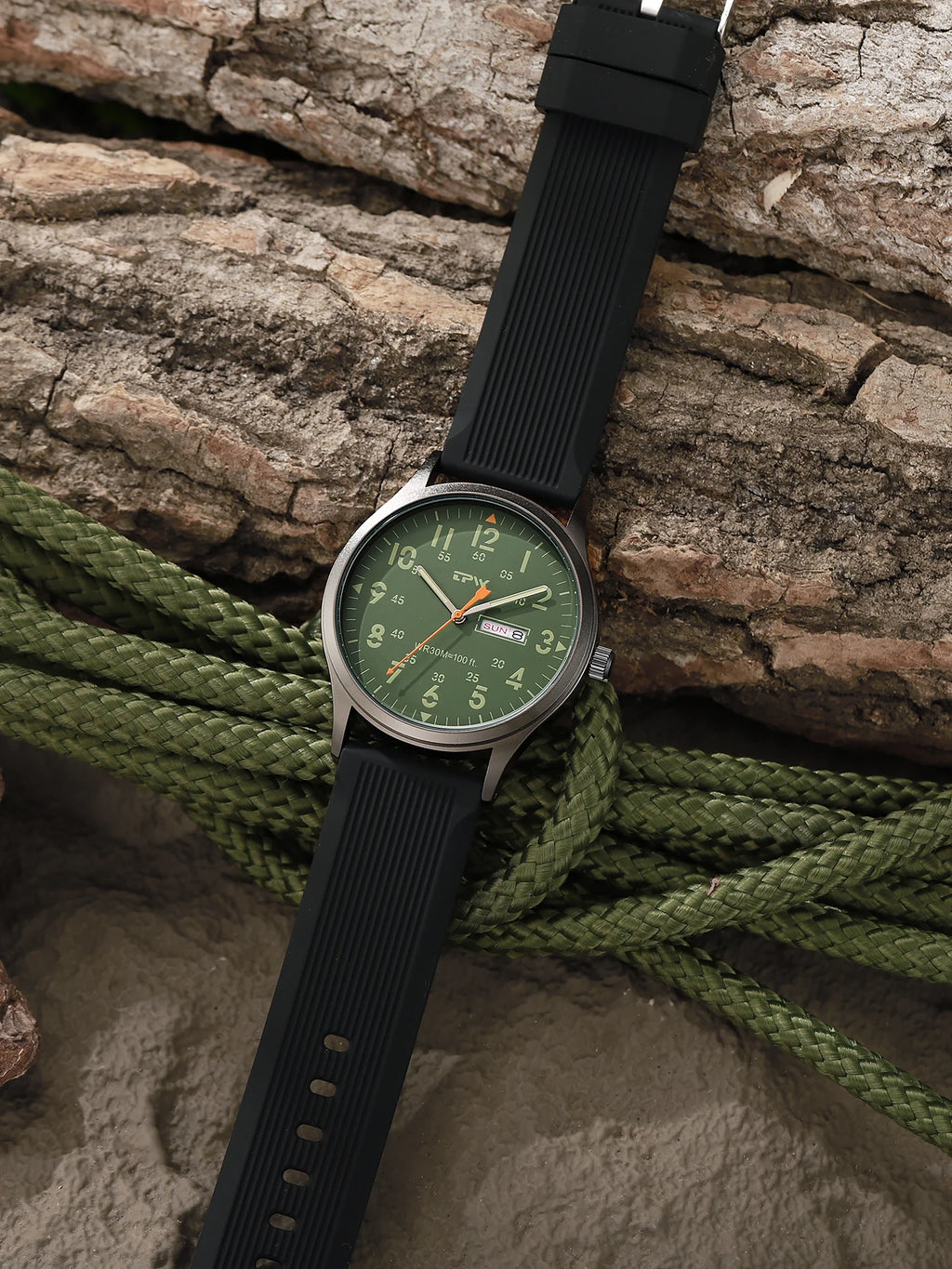 2026 TPW Field Watch Easy Reading Fabric Strap 24 Hours Display Quartz Movement