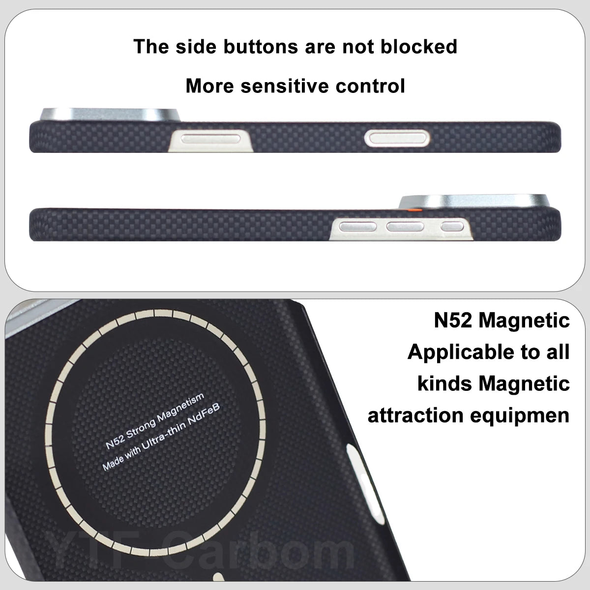 YTF Fiber for iPhone 17 17 Pro Max Mobile Phone Case Ultra-Thin Kevlar Aramid Phone Case Magnetic iPhone 17Pro 17 Air Phone Case