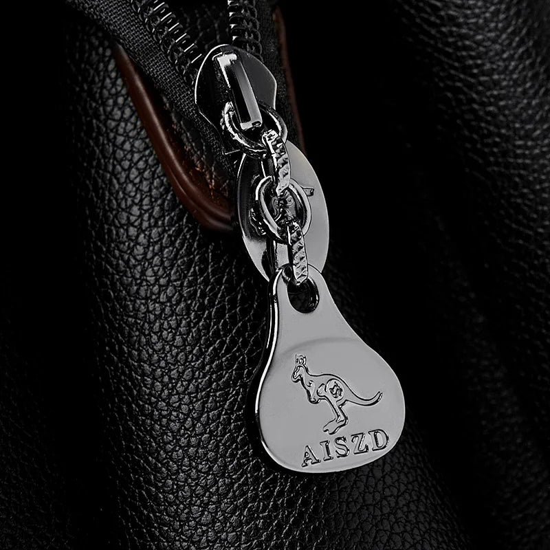 Elegant Women's Genuine Leather Handbag — Stylish Pattern & Spacious Interior