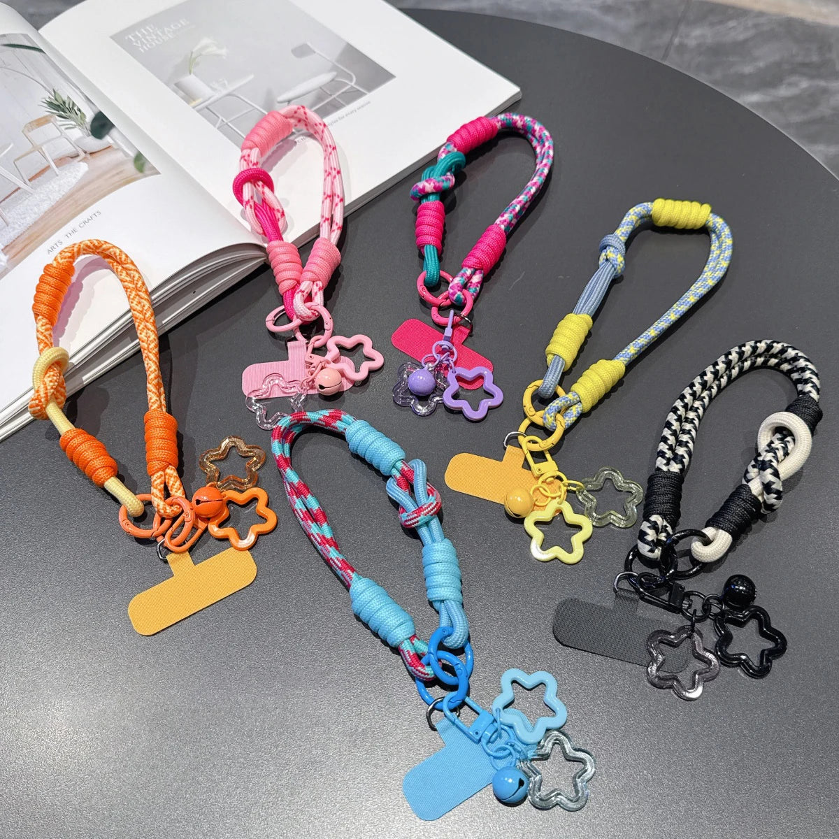 Phone Lanyard Wrist Strap Phone Case Connection Piece Phone Case Universal Accessories star Bell Portable Pendant