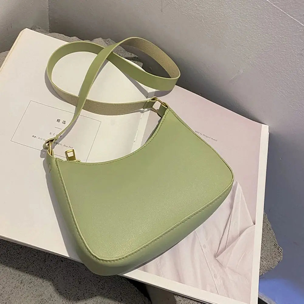 Fashionable and Trendy Solid-Color Handbag, Simple and New Small Square Bag, Stylish and High-Quality Single-Shoulder Armpit Bag