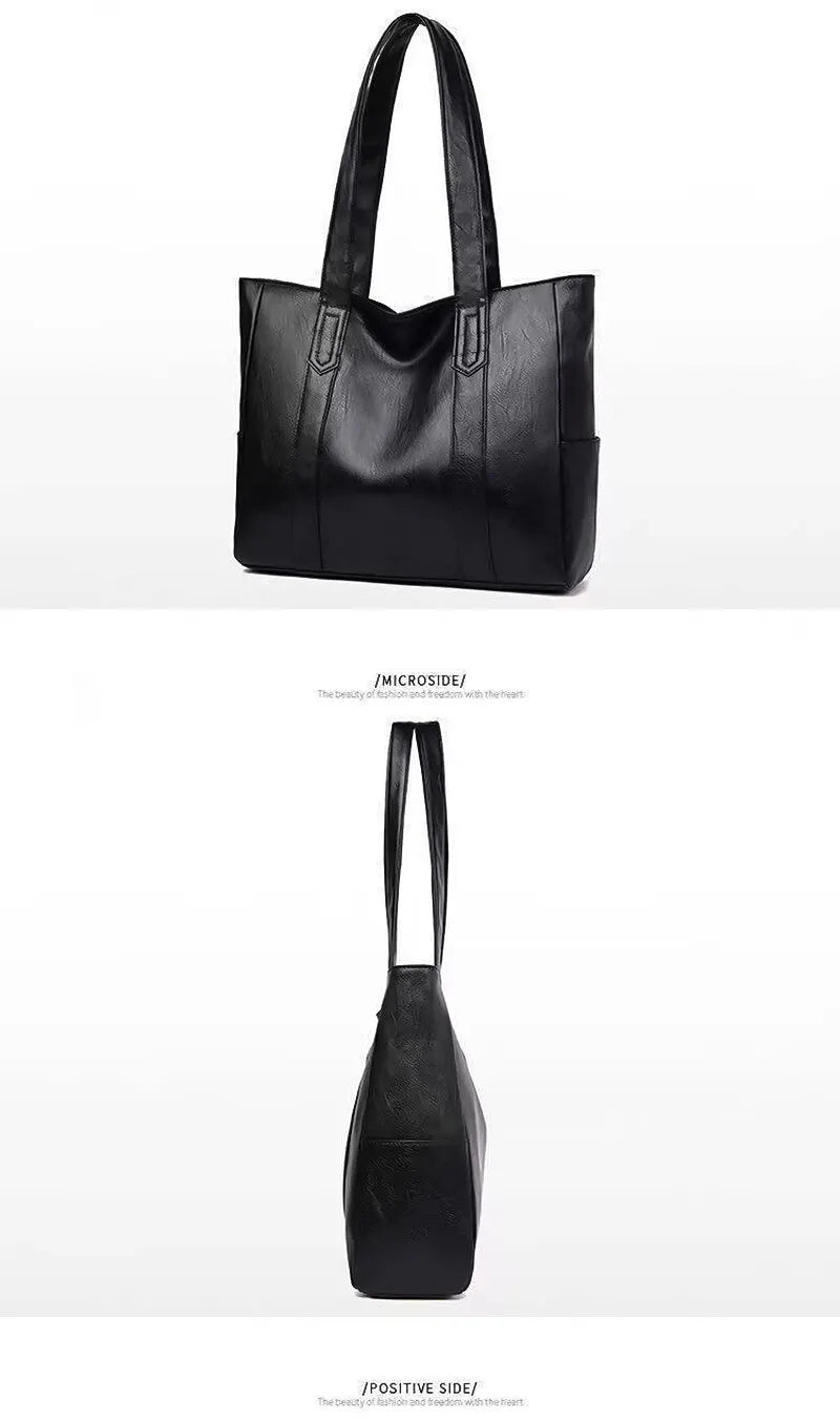 Vintage Ladies Bag Large Capacity Handbag , Vintage Plain Shoulder Bag , Ladies Commuter Casual Handbag
