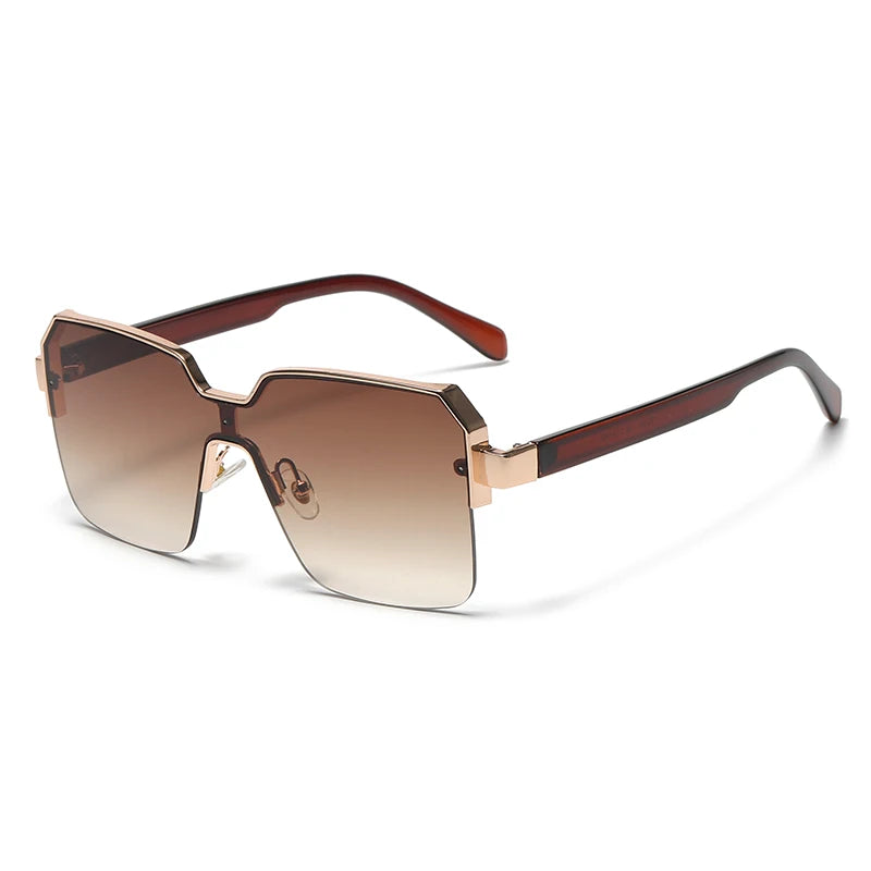 Men Women Frameless Square Sunglasses Luxury Brand Design Fashion Vintage Sun Glasses Square Alloy Frames Shades Eyewear UV400