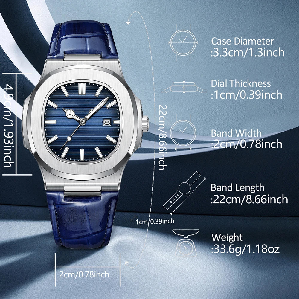 Minimalist Style Fashionable Men's Wristwatch Business Trend With Calendar Men's Watch Suitable For Daily Clothing Matching
