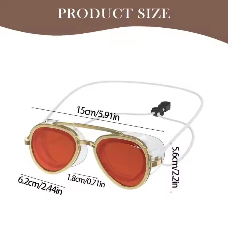 Fashionable Sun Protection Glasses Men's and Women's Outdoor Travel Adjustable Drawstring Full Angle Silicone Surfing Glasses