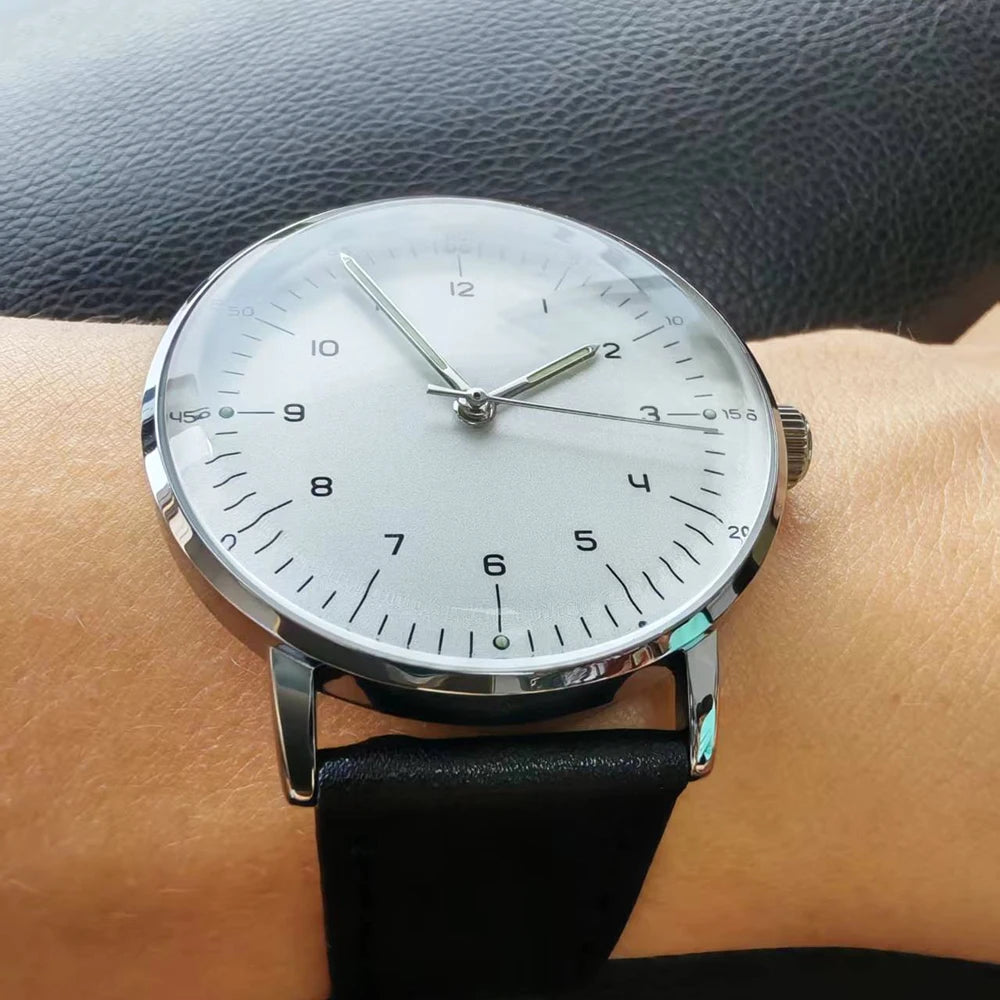 Minimalist Mechanical Wristwatch Watch Unisex Automatic Movement Vintage Hat Glass Timepieces Branded Design